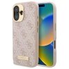 Guess GUHMP16SU4GPRP iPhone 16 6.1 różowy/pink hardcase 4G Logo Plate MagSafe